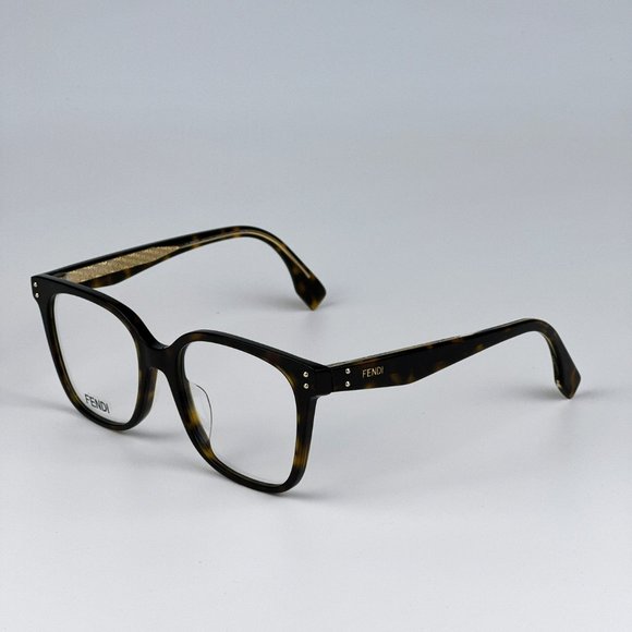 Fendi FE50004I 052 Eyeglasses Havana Square Women FE 50004I - Picture 10 of 13